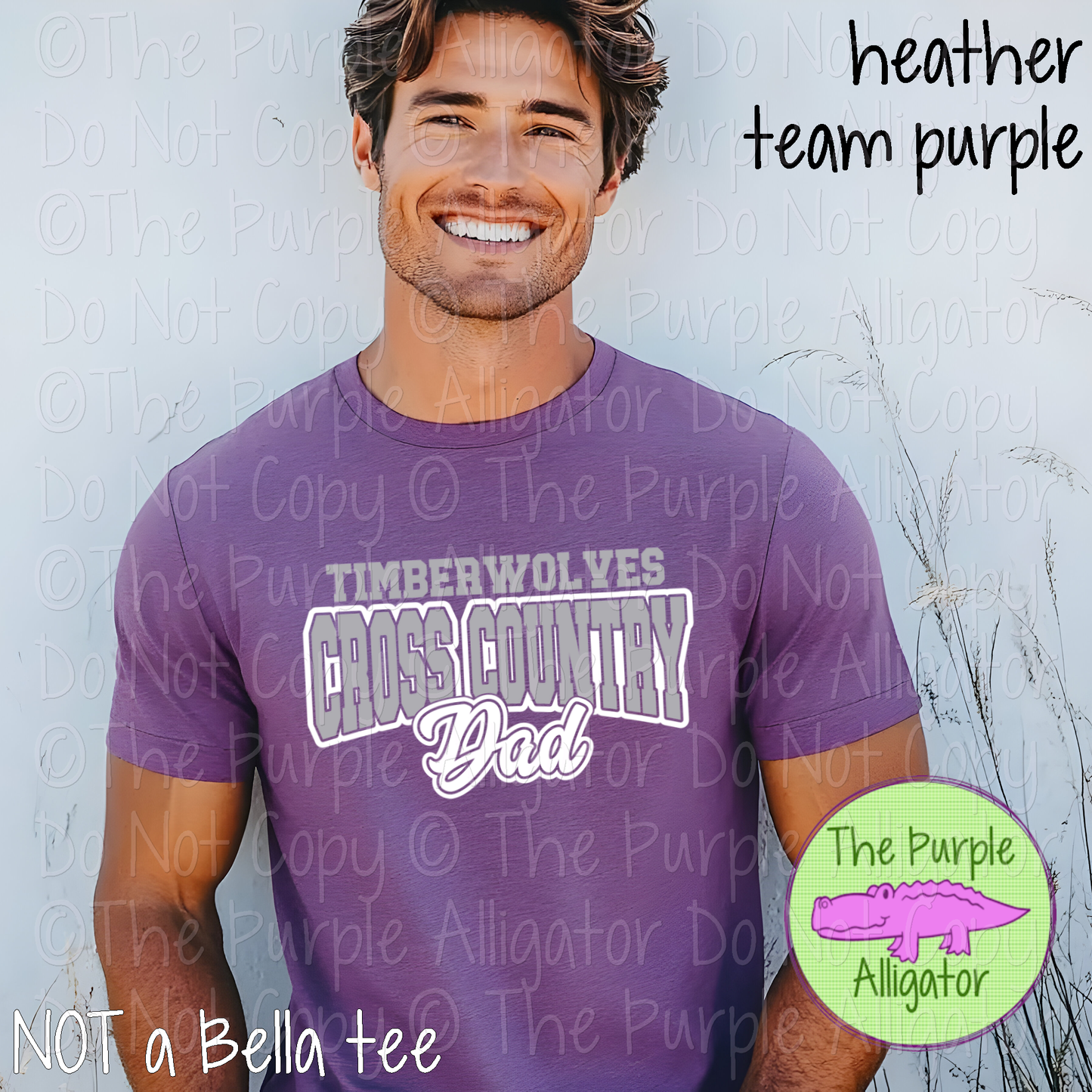 Timberwolves Cross Country Dad SC14 Mascot School Spirit Wear Team Gear - CHOOSE YOUR DESIGN COLORS - 0625 (d2f TPA)