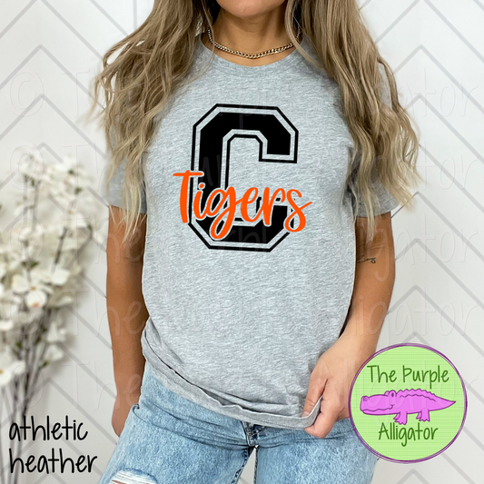C Cocoa Tigers Black Orange Mascot School Spirit (d2f TPA)