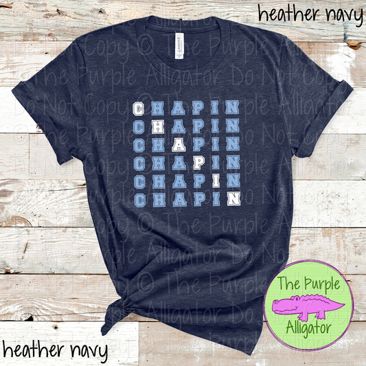 Chapin 2 Color Stack Design | Custom Spirit Wear for Teachers, Students & Fans - CHOOSE YOUR DESIGN COLORS - 0725 (d2f TPA)
