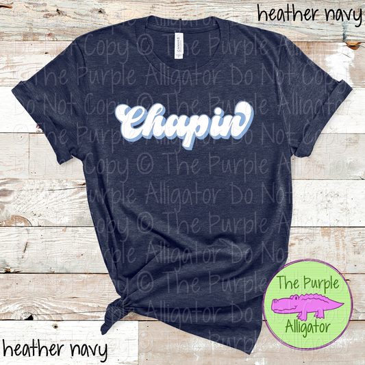 Chapin B-Retro | Custom Retro School Spirit Wear for Students, Staff & Fans - CHOOSE YOUR DESIGN COLORS 0725 (d2f TPA)