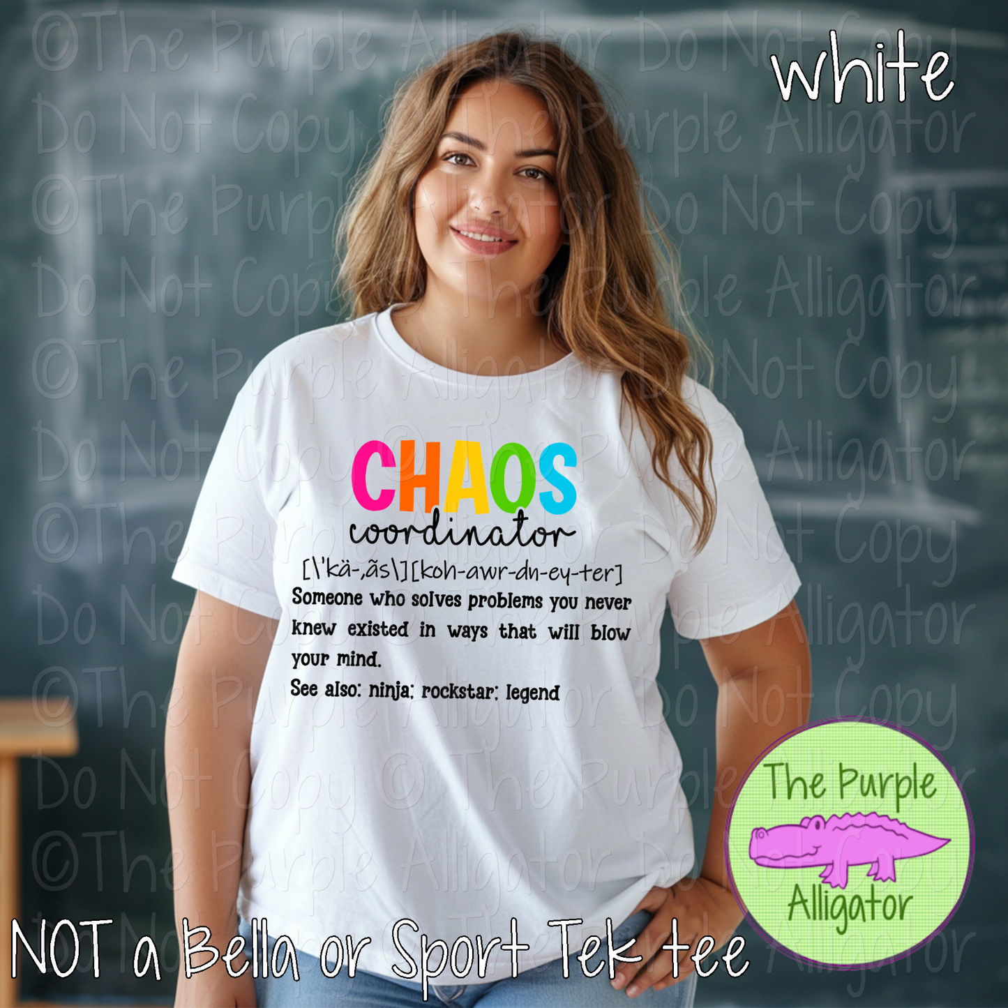 Chaos Coordinator Teacher Graphic Tee Funny School Staff Apparel 0624 B
