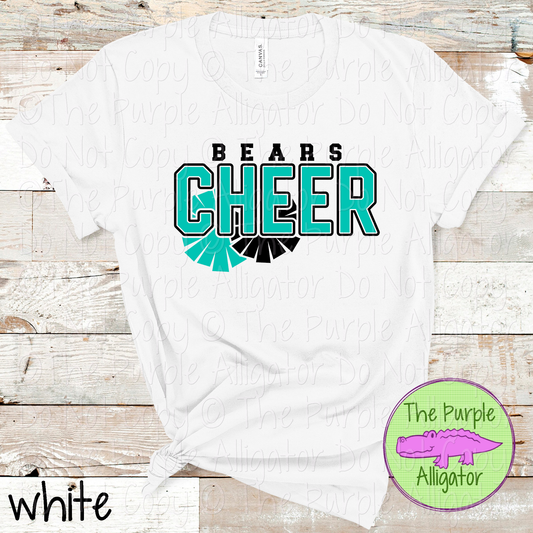Bears Cheer SC34 Mascot School Spirit - CHOOSE YOUR DESIGN COLOR - 0625 (d2f TPA)