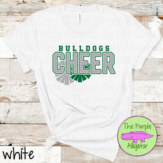 Bulldogs Cheer SC34 Mascot School Spirit - CHOOSE YOUR DESIGN COLOR - 0625 (d2f TPA)