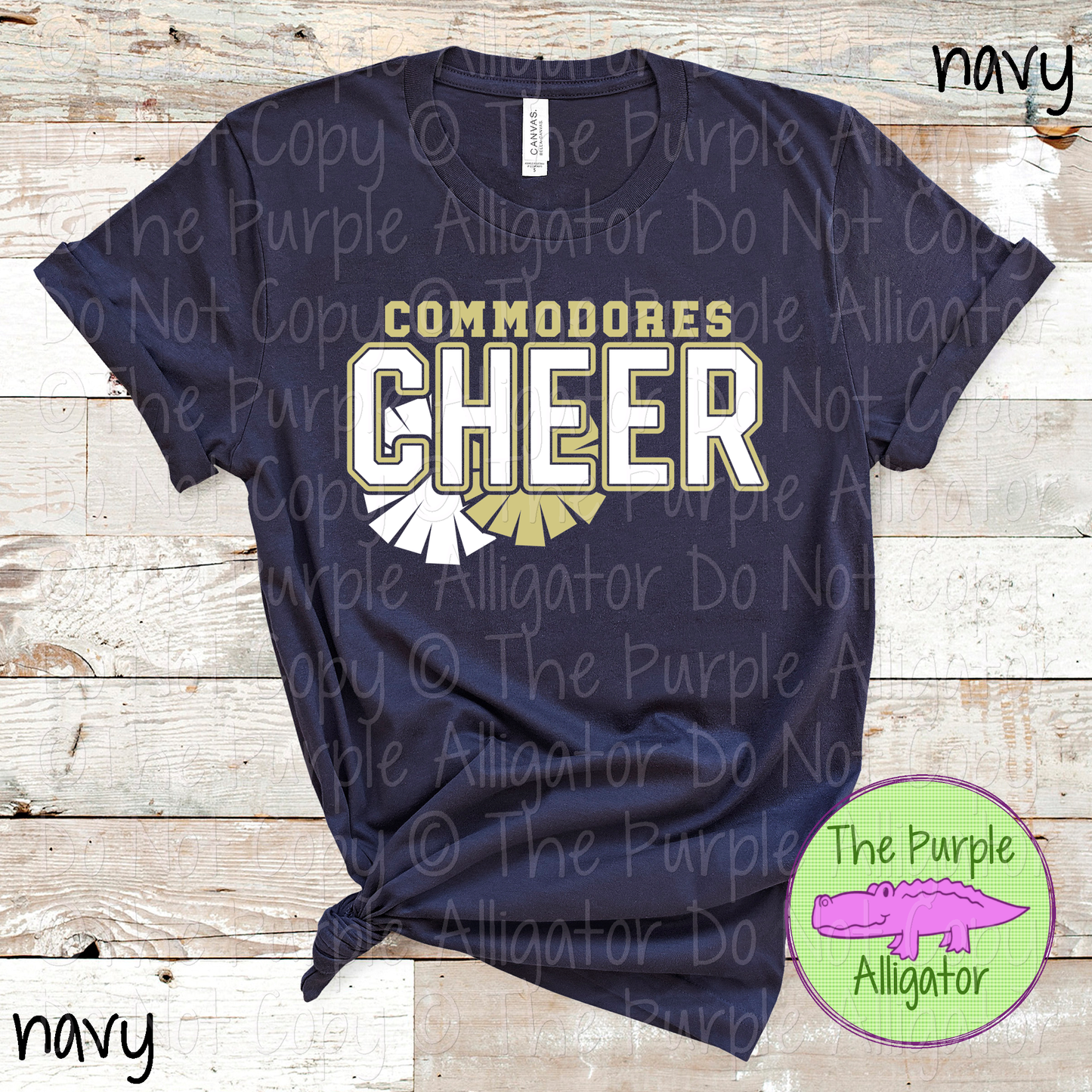 Commodores Cheer SC34 Mascot School Spirit - CHOOSE YOUR DESIGN COLORS - 0625 (d2f TPA)