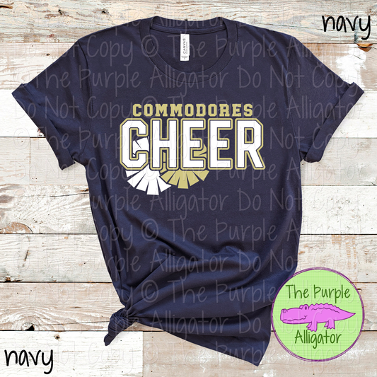 Commodores Cheer SC34 Mascot School Spirit - CHOOSE YOUR DESIGN COLORS - 0625 (d2f TPA)