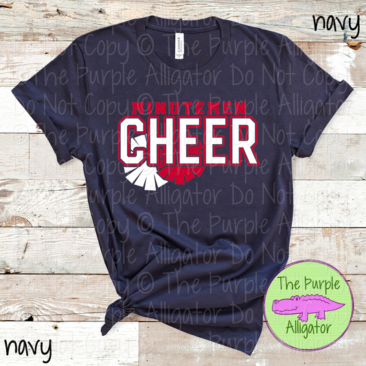 Minutemen Cheer SC34 Mascot School Spirit - CHOOSE YOUR DESIGN COLORS - 0625 (d2f TPA)