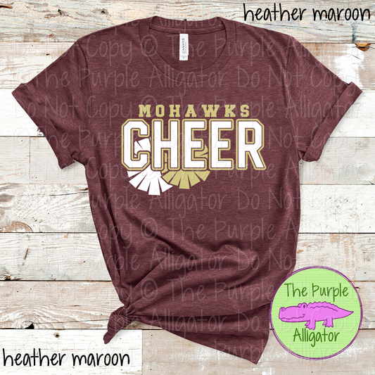 Mohawks Cheer SC34 Mascot School Spirit - CHOOSE YOUR DESIGN COLORS - 0625 (d2f TPA)
