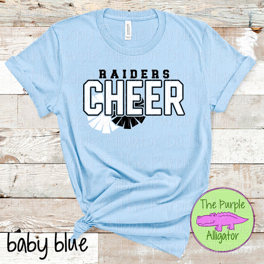 Raiders Cheer SC34 Mascot School Spirit - CHOOSE YOUR DESIGN COLORS - 0625 (d2f TPA)
