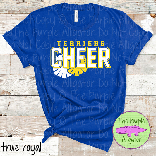 Terriers Cheer SC34 Mascot School Spirit - CHOOSE YOUR DESIGN COLORS - 0625 (d2f TPA)