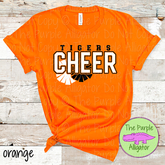 Tigers Cheer SC34 Mascot School Spirit - CHOOSE YOUR DESIGN COLORS - 0625 (d2f TPA)