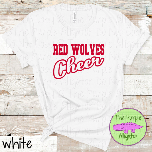 Red Wolves Hollow Cheer SC16 Mascot School Spirit Team Swag - CHOOSE YOUR DESIGN COLOR - 0625 (d2f TPA)