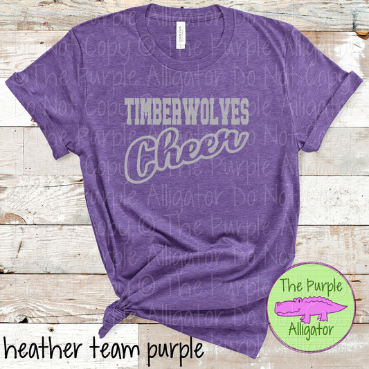 Timberwolves Hollow Cheer SC16 Mascot School Spirit Team Swag - CHOOSE YOUR DESIGN COLOR - 0625 (d2f TPA)