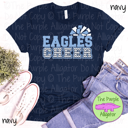 Eagles Cheer SC8 Mascot School Spirit - CHOOSE YOUR DESIGN COLORS - 0625 (d2f TPA)