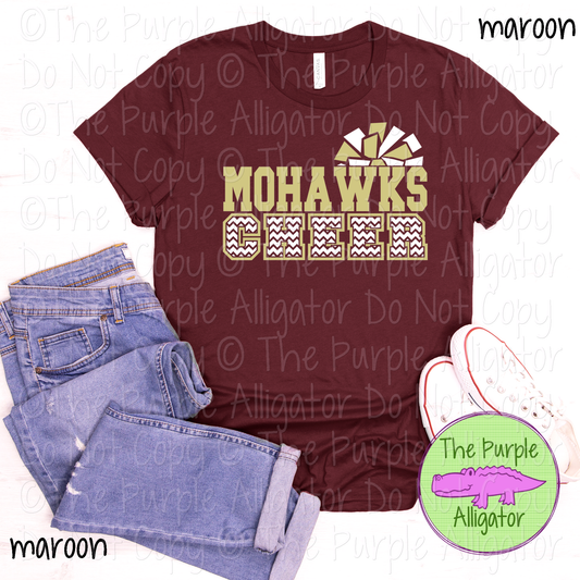 Mohawks Cheer SC8 Mascot School Spirit - CHOOSE YOUR DESIGN COLORS - 0625 (d2f TPA)