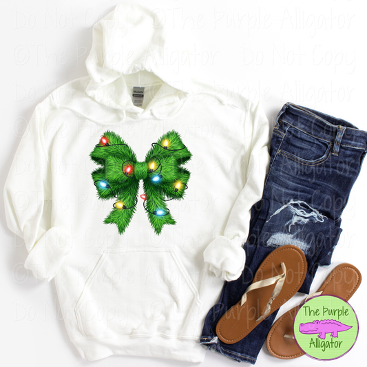 Christmas Tree Bow with Lights Holiday Design | Coquette Style 0825 (d2f PDA)