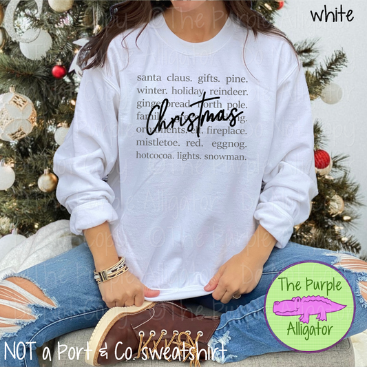 Christmas Words Typography Design | Holiday Word Art 0825 (d2f ABD2)