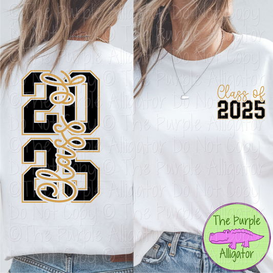 Class of 2025 Front/Back Design - CHOOSE YOUR DESIGN COLOR 0125 (d2f DS)