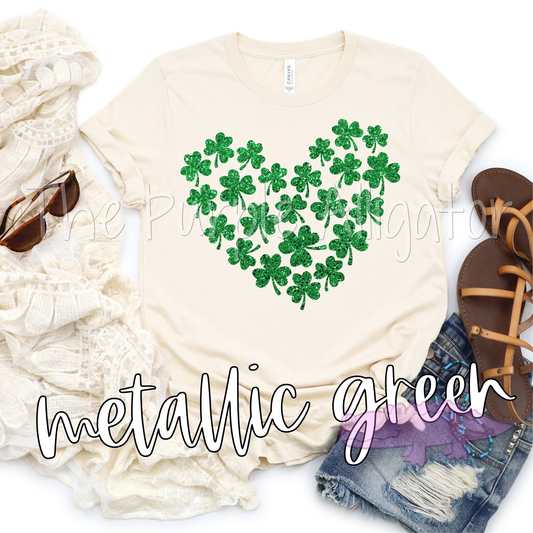 Clover Heart Metallic Green (g SCA)