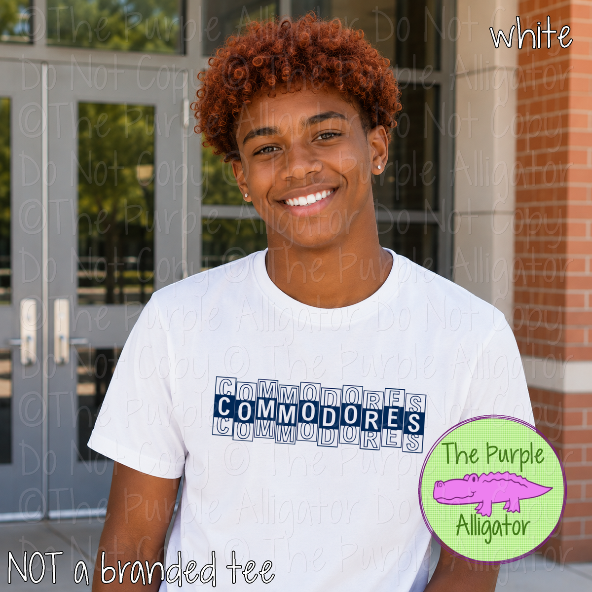 Commodores Side Step - The Stacked Series – Custom Spirit Wear School & Mascot Apparel 0926 TPA