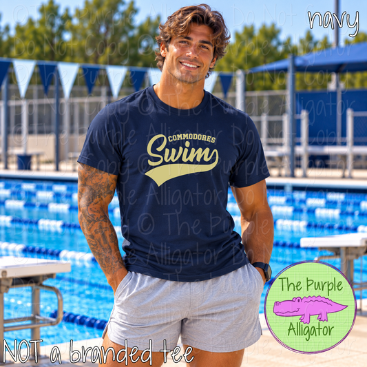 Commodores Swim 13 – Classic Swash Custom Swim Spirit Wear Mascot Apparel 1026 TPA