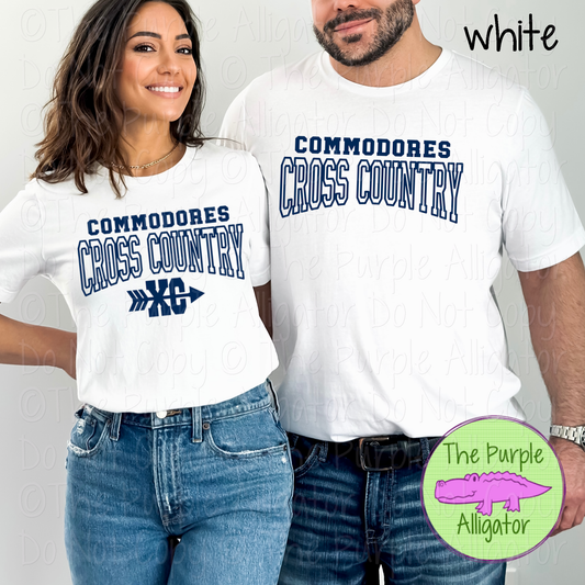 Commodores Cross Country 1 - Custom Cross Country Spirit Wear Mascot Apparel 0626 TPA