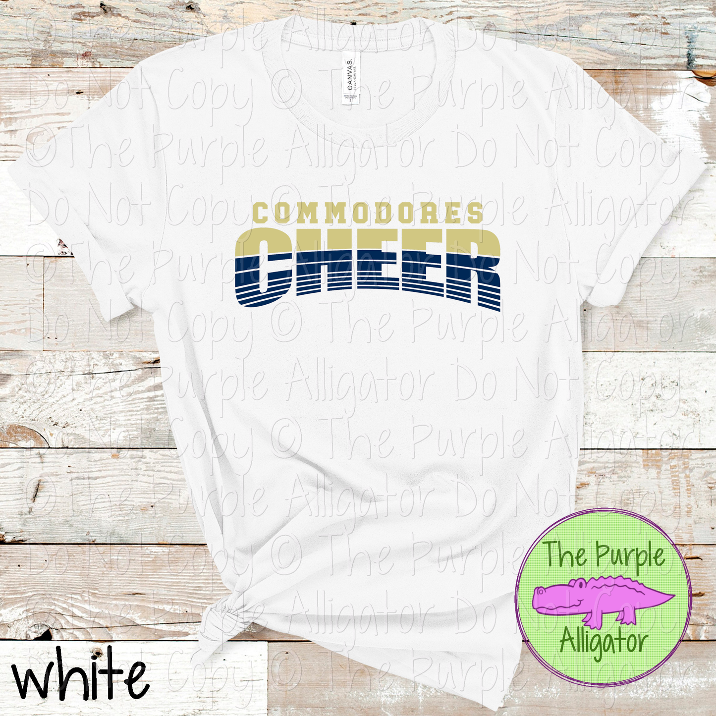 Commodores Cheer 39 - Vintage Arch Custom Cheer Spirit Wear Mascot Apparel 0626 TPA