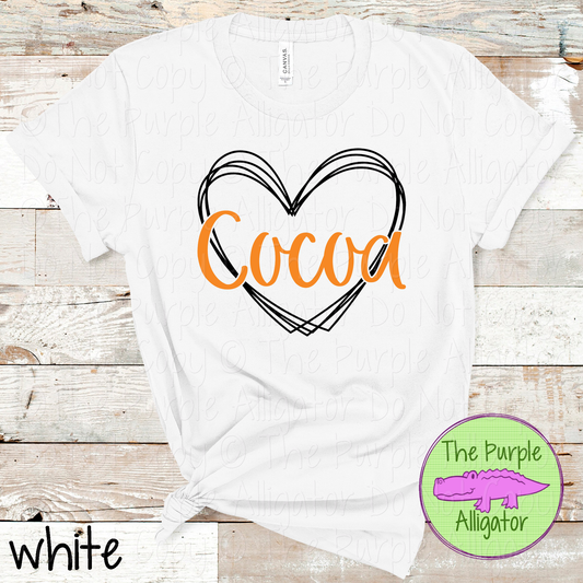 Cocoa Heart Frame | Custom Two-Color School & Mascot Spirit Wear 1026 TPA