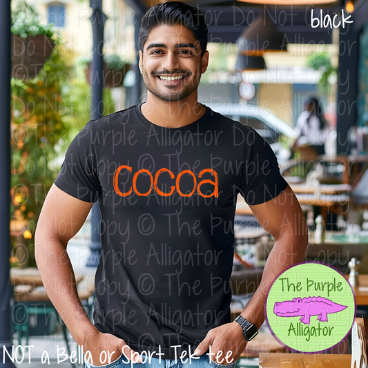 Cocoa Distorted | Bold Brush Stroke Spirit Wear Design – Rough Distorted School Style | CHOOSE YOUR TEXT COLOR - 0825 (d2f TPA)