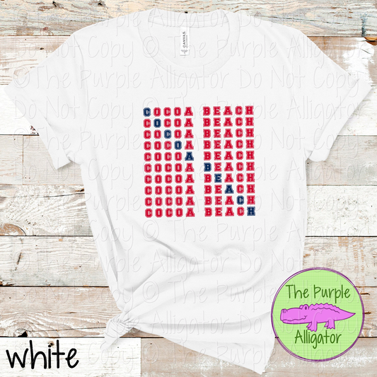 Cocoa Beach 2 Color Stack Design | Custom Spirit Wear for Teachers, Students & Fans - CHOOSE YOUR DESIGN COLORS - 0725 (d2f TPA)