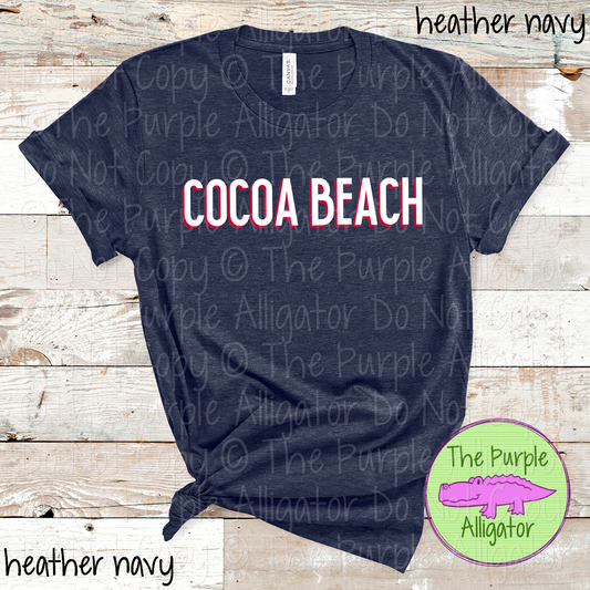 Cocoa Beach NF Two-Tone Offset Spirit Design | Bold Two-Color Offset Text Design | CHOOSE YOUR DESIGN COLORS 0825 (d2f TPA)