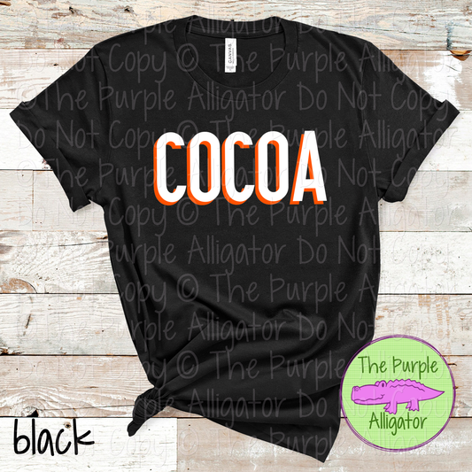 Cocoa NF Two-Tone Offset Spirit Design | Bold Two-Color Offset Text Design | CHOOSE YOUR DESIGN COLORS 0825 (d2f TPA)