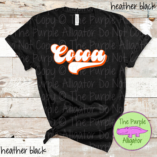 Cocoa B-Retro | Custom Retro School Spirit Wear for Students, Staff & Fans - CHOOSE YOUR DESIGN COLORS 0725 (d2f TPA)