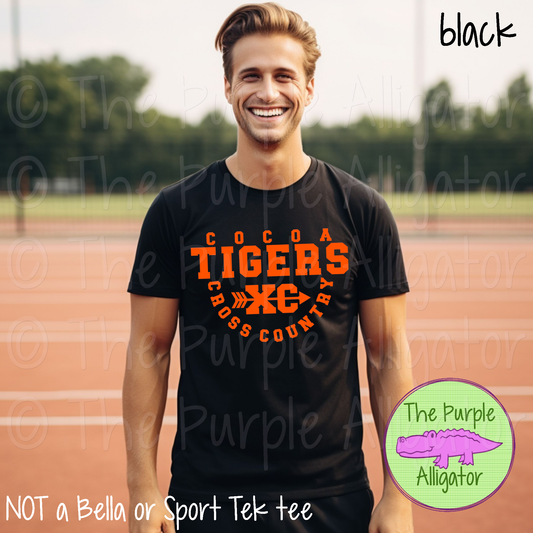 Cocoa Tigers Cross Country SC20 Mascot School Spirit Wear Team Swag - CHOOSE YOUR DESIGN COLOR (d2f TPA)