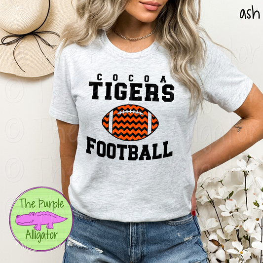 Cocoa Tigers Football SC4 Mascot School Spirit - CHOOSE YOUR DESIGN COLORS (d2f TPA)