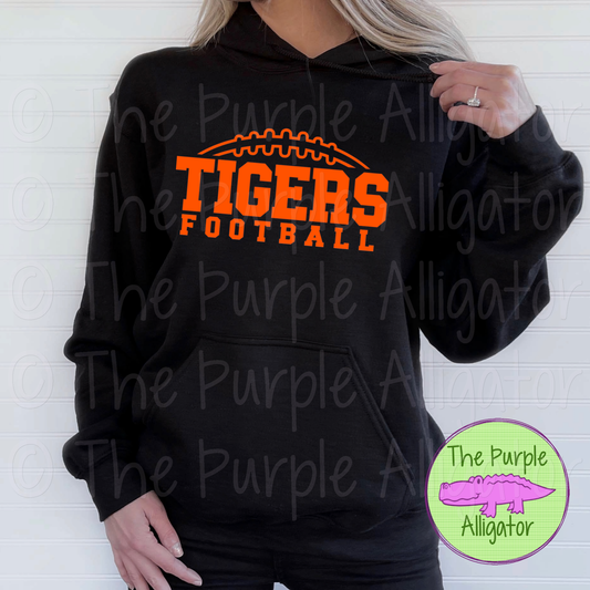 Tigers Football SC8 Mascot School Spirit - CHOOSE YOUR DESIGN COLOR (d2f TPA)