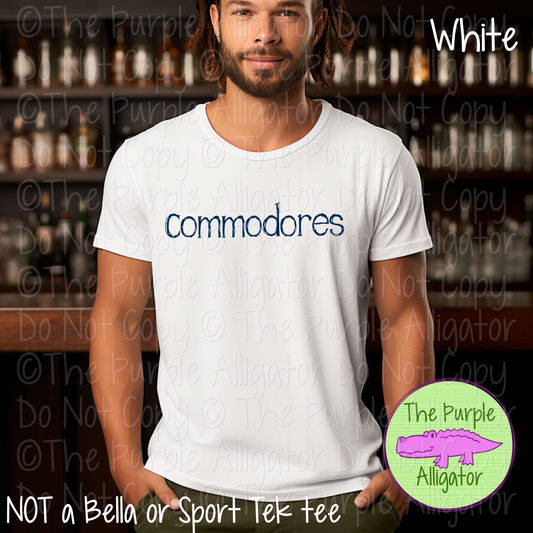 Commodores Distorted | Bold Brush Stroke Spirit Wear Design – Rough Distorted Mascot Style | CHOOSE YOUR TEXT COLOR - 0825 (d2f TPA)