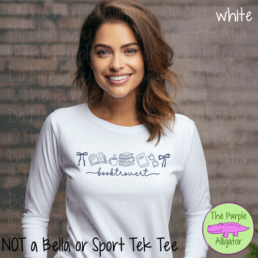 Coquette Booktrovert Aesthetic Reading Graphic Tee 0825 TBA