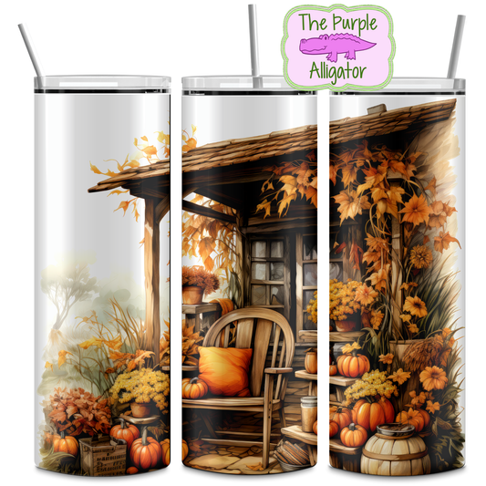 Country Cottage Fall Front Porch (DRD) 20oz Tumbler