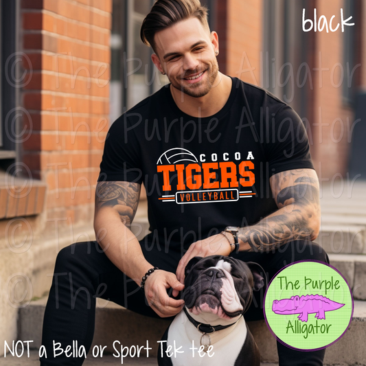 Cocoa Tigers Volleyball SC13 Mascot School Spirit - CHOOSE YOUR DESIGN COLORS (d2f TPA)