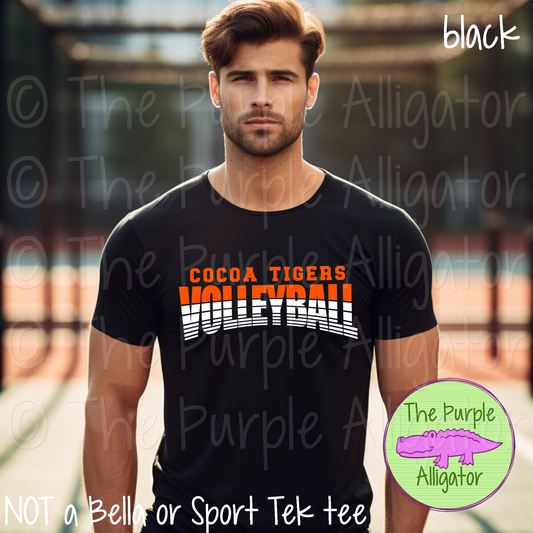 Cocoa Tigers Volleyball SC38 Mascot School Spirit - CHOOSE YOUR DESIGN COLORS (d2f TPA)