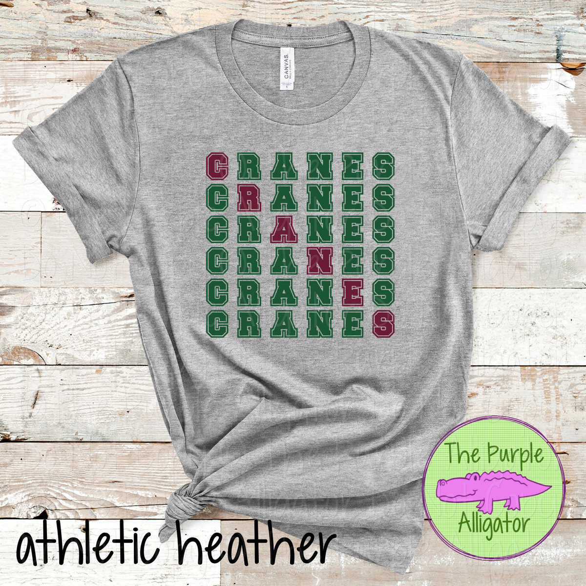 Cranes 2 Color Stack - The Stacked Series | Custom Spirit Wear for Teachers, Students & Fans 0725 TPA