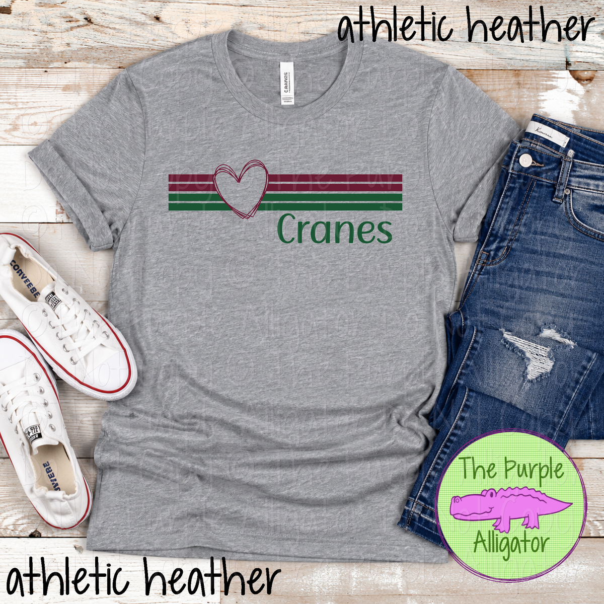 Cranes Heartline – Custom Spirit Wear Mascot Apparel 0926 TPA