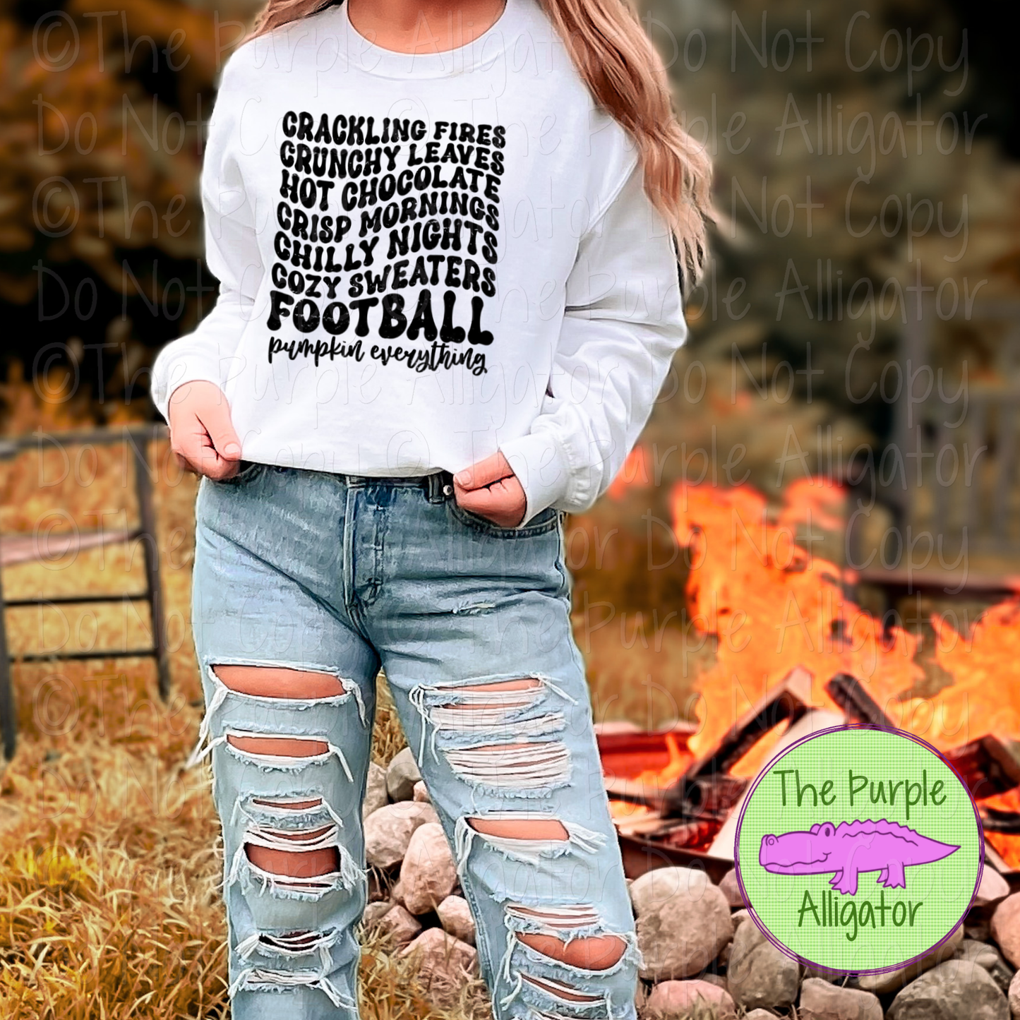 Crackling Fires | Cozy Fall Graphic Tee for Women 0922 HMD