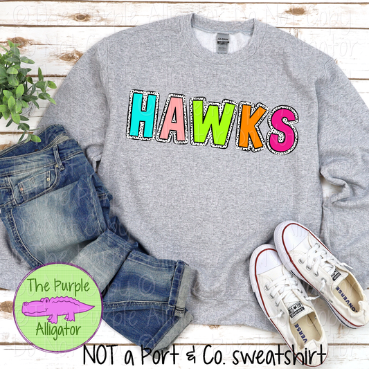 Hawks Dalmatian Marquee Mascot School Spirit 1224 (d2f TPA)