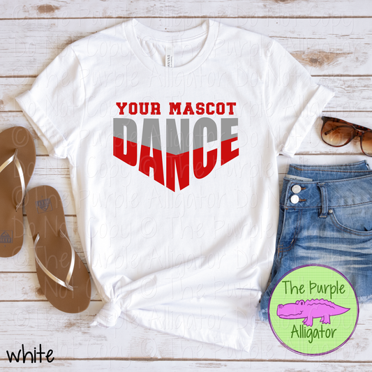 YOUR MASCOT Dance 19 – Custom Dance Team Spirit Wear Mascot Apparel Personalized Dance Squad Apparel 0526 TPA