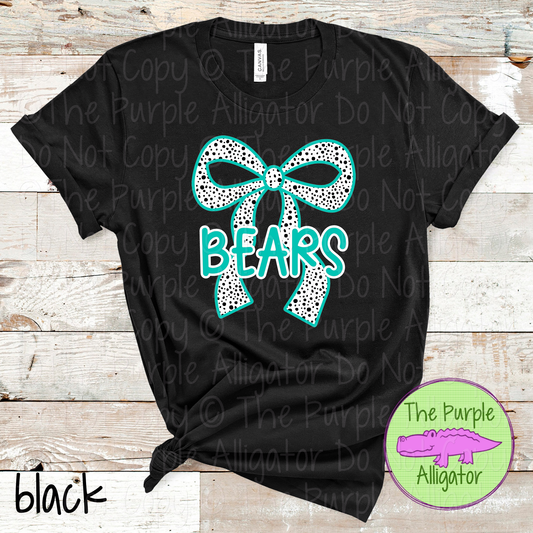 Bears Dalmatian Bow - Custom Spirit Wear Mascot Apparel 0726 TPA
