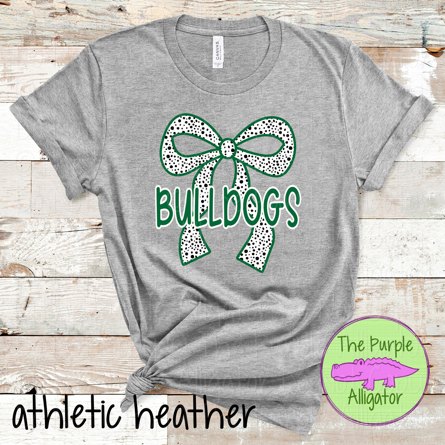 Bulldogs Dalmatian Bow - Custom Spirit Wear Mascot Apparel 0726 TPA