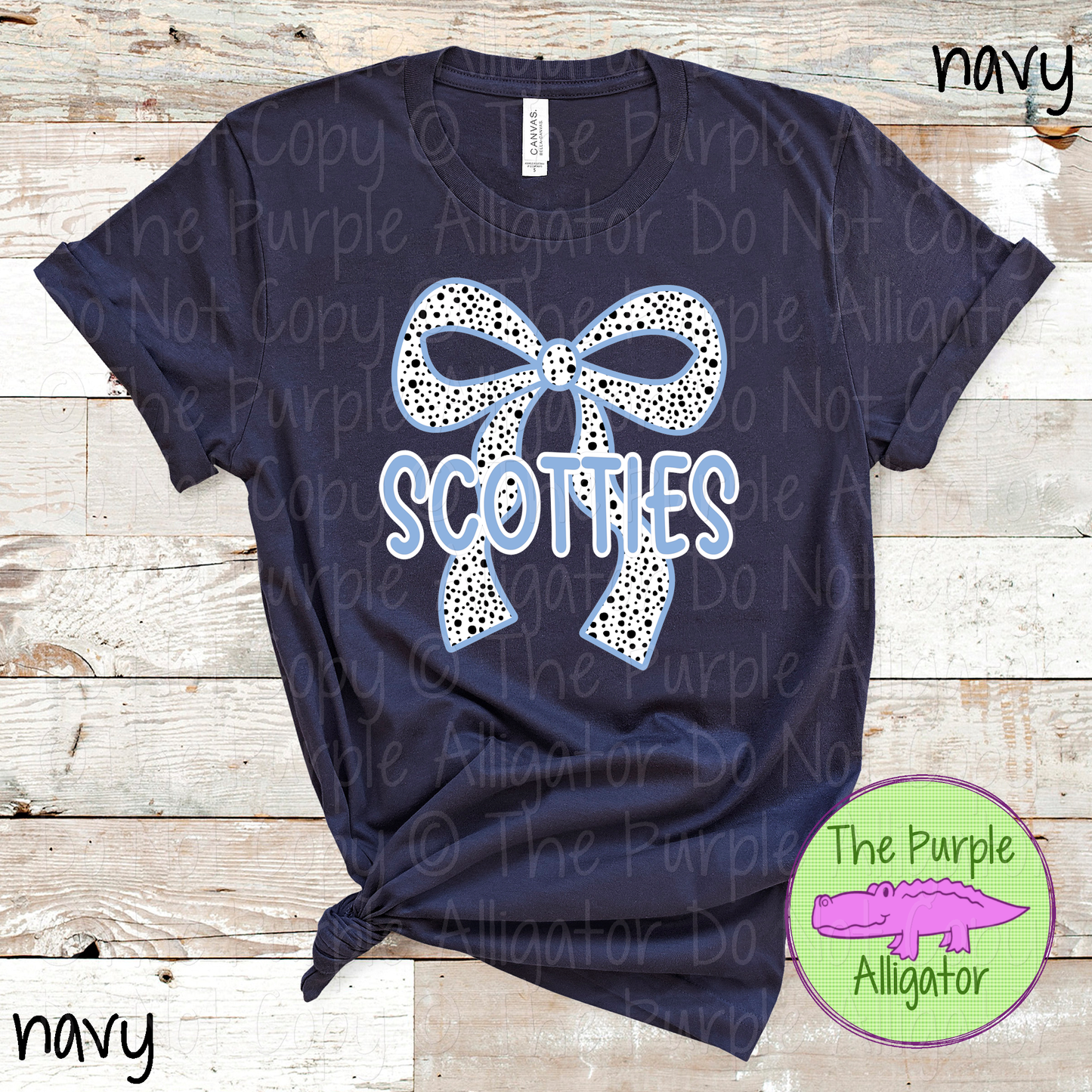 Scotties Dalmatian Bow - Custom Spirit Wear Mascot Apparel 0726 TPA
