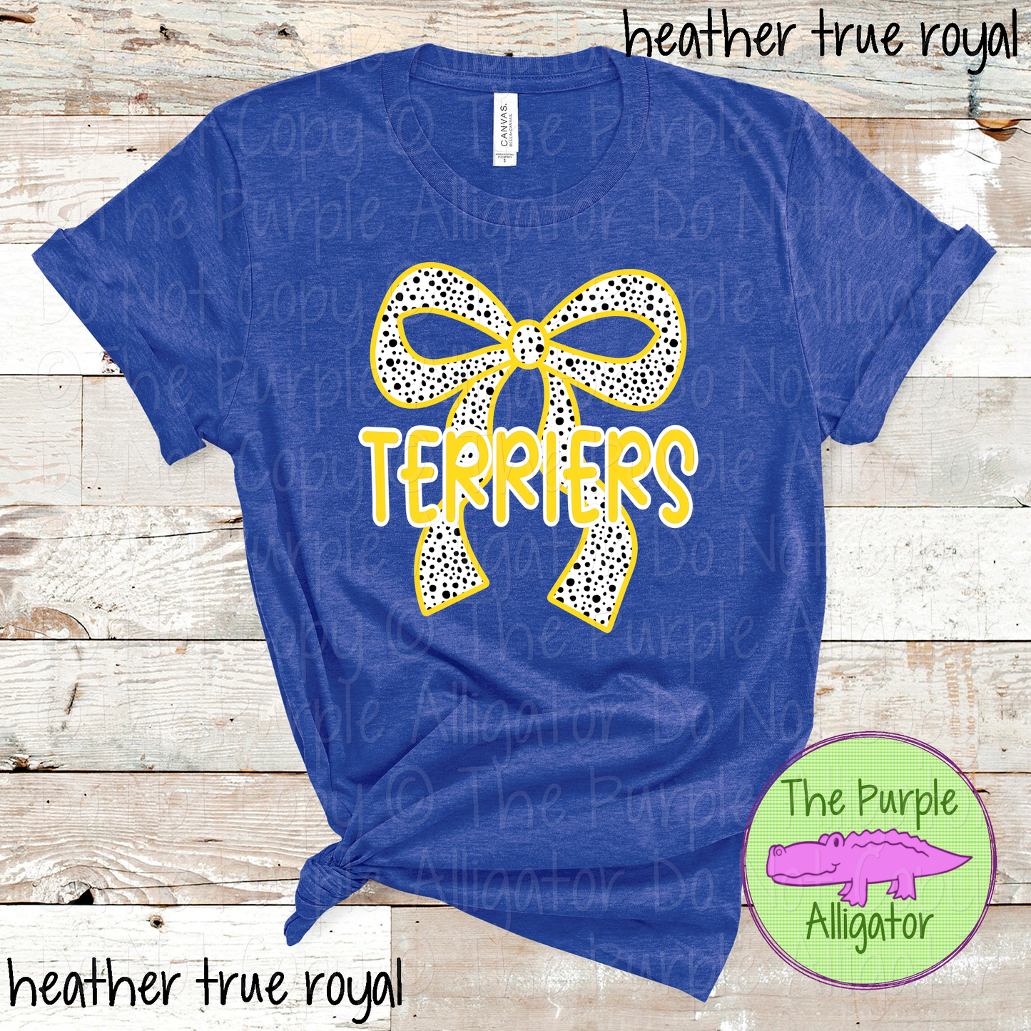 Terriers Dalmatian Bow - Custom Spirit Wear Mascot Apparel 0726 TPA