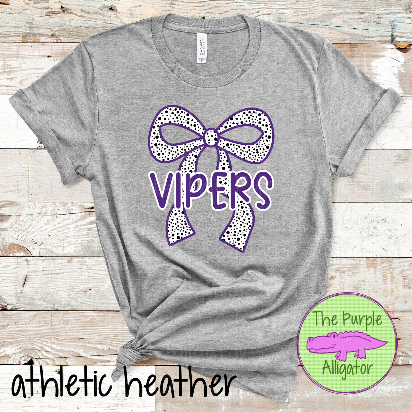 Vipers Dalmatian Bow - Custom Spirit Wear Mascot Apparel 0726 TPA